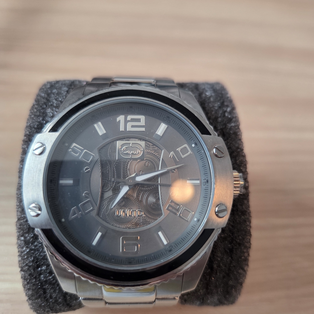 Echo Design Silver and Black Watch